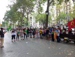 Concentració  a Barcelona contra les agressions del govern turc (Imatge: Kurdiscat)
