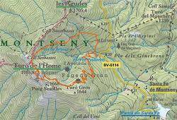 Mapa Montseny