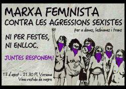 Arranquen les Festes de la Vila de Gràcia amb una Marxa contra les agressions sexistes