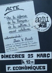 30. 1981- Cartell de lAEIU.