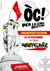 Manifestació per la llengua occitana a Montpeller