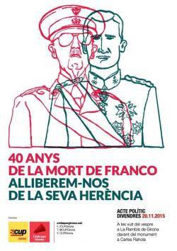 L'acte commemora els 40 anys de la mort del dictador Francisco Franco