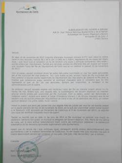 Acta del on es va aprovar el suport a la resolució del Parlament pel que fa a la desconnexió de l?Estat