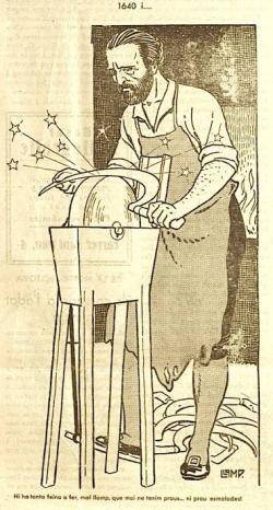 Dibuix de "Llamp", publicat a la revista Nosaltres sols! núm.42 del 30/1/1932