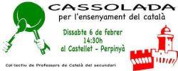 Cassolada al peu del Castellet de Perpinyà en defensa del català a l'Escola