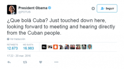 Barack Obama arriba a Cuba en una visita històrica