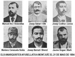 Anarquistes afusellats a Montjuïc l'any 1894