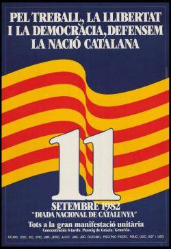 Cartell convocant a la manifestació "autonomista" de l'Onze de Setembre de 1982