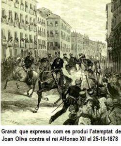 Acció de Joan Oliva contra el rei Alfonso XII