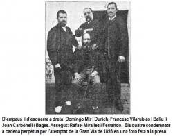 4 condemnats per l'acció de la Gran Via (1893)