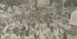 Lacte independentista de la Diada de 1982 aplega milers de persones al Fossar