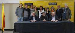 Drets: Sal·lus Herrero (PDAD), Vicenç Relats (ANC), Tomeu Adrover (ASM), Agnès Ambròs (ASM), Daniela Grau (ANC), Àngels Folch (ANC), Consol Barberà (PDAD), Antonio Terrones (PDAD) i Victor Cucurull (ANC). Asseguts: Cristòfol Soler, Jordi Sànchez i Toni In