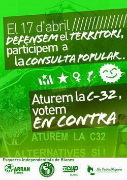 L?esquerra independentista de Blanes demana el vot en contra de la prolongació de l?autopista C-32