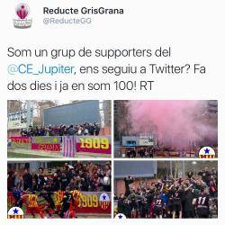 La penya Reducte Gris Grana està vinculada a l'esquerra independentista (imatge: facebook Reducte Gris Grana)
