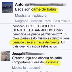 Un post del dirigent del PP a Facebook ha provocat amenaces de mort contra la formació independentista