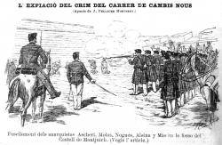 1897 Execució de cinc anarquistes condemnat al Procés de Montjuïc