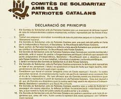 Declaració de principis dels Comitès de Solidaritat amb els Patriotes Catalans (CSPC)