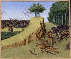 Mort de Rotllà, segons un manuscrit il·lustrat (Imatge: viquipèdia)
