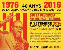 Commemoració a Sant Boi del 40è aniversari de l'acte de la Diada de 1976