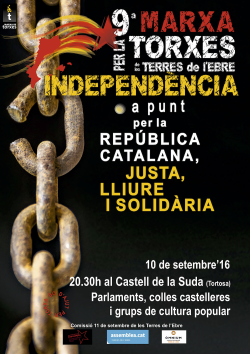 La 9a Marxa de Torxes per la independència a les Terres de l?Ebre, a punt per la República Catalana justa, lliure i solidària