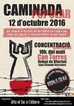 Caminada i arrossada popular a Sant Climent Sescebes per aturar les pràctiques militars