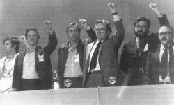 Cúpula del PSC als anys 80: Sala, el segon a l'esquerra Cúpula del PSC als anys 80: Sala, el segon a l'esquerra