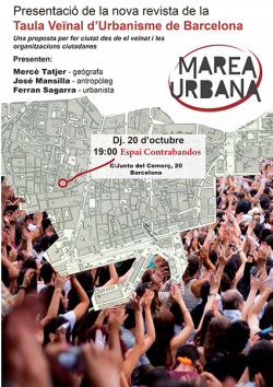 Presentació a de 'Marea Urbana', una nova revista sobre urbanisme