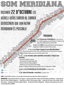 El veïnat reivindica amb una festa la remodelació de la Meridiana de Barcelona