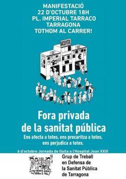 La CUP de Reus es manifestarà dissabte en defensa de la sanitat pública a Tarragona