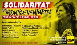 La CUP ha convocat concentracions de suport a Montse Venturós a diverses poblacions catalanes