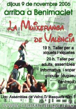 Cartell de la Muixeranga de València. Font: La Veu