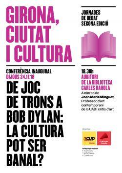 Joan M. Minguet obrirà les segons jornades culturals de la CUP-Crida per Girona