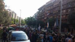 La manifestació antifeixista del 24A va prendre la Gran Via de Sabadell (Foto: Plataforma Antifeixista de Sabadell)