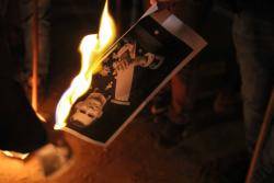 A moltes de les concentracions en suport als detinguts s'hi han cremat fotografies de Felip VI