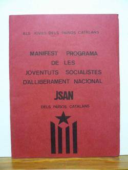 Manifest Programa de les Joventuts Socialistes d'Alliberament Nacional JSAN dels Països Catalans