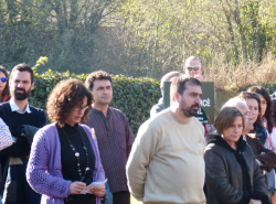 Carme Forcadell i Dani Cornellà (Alcalde de Celrà, CUP) han lloat l'obra i lluita de Maria Mercè Marçal (Imatge: Llibertat.cat)