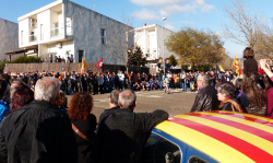 Carme Forcadell i Dani Cornellà (Alcalde de Celrà, CUP) han lloat l'obra i lluita de Maria Mercè Marçal (Imatge: Llibertat.cat)