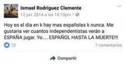 L'assassí dels agents rurals és aficionat a la caça, els "toros", les motos i la selección  (Imatge: Facebook Ismael Rodríguez)