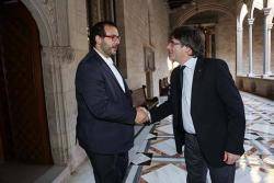 David Bote amb el president Carles Puigdemont (Foto: Generalitat de Catalunya)