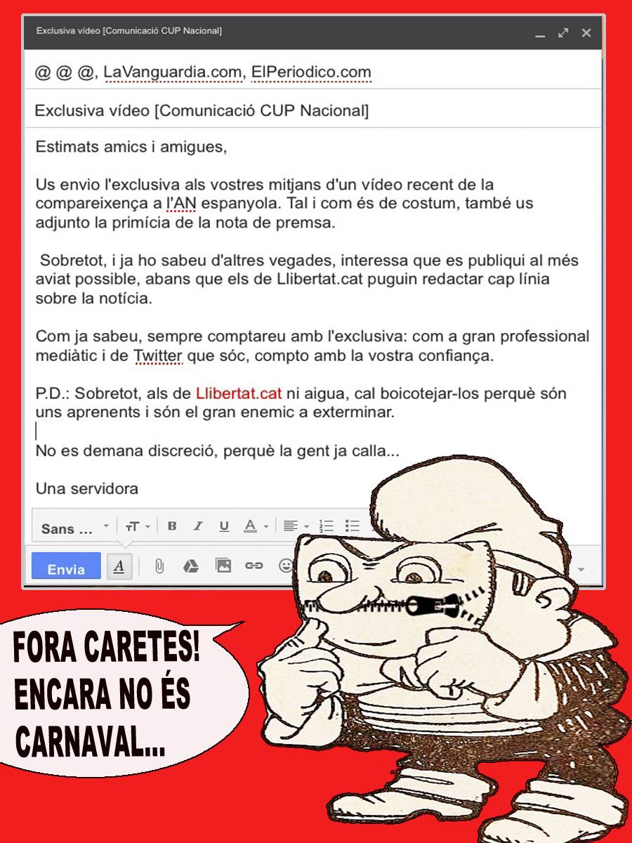 Boicot/censura: Fora caretes! Encara no és Carnaval...