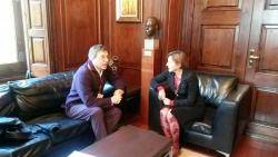 Juan Carlos Giordano s'ha entrevistat amb la presidenta del Parlament Carme Forcadell
