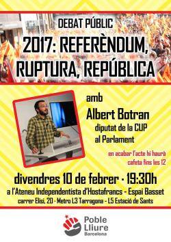 divendres 10 de febrer serà el torn d'Albert Botran