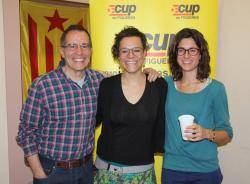 Lluís Armengol, Natàlia Sànchez i Montserrat Boher, regidors de la CUP Figueres