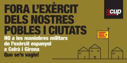 La CUP safegeix a les mobilitzacions de Celrà contra la presència de lexèrcit espanyol