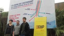 Roda de premsa de la CUP davant la Sala Kursaal de Valls