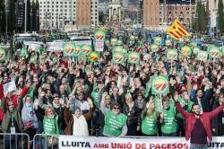 Finalització de la Marxa Pagesa a Barcelona liderada per Unió de Pagesos. Font: Unió de Pagesos