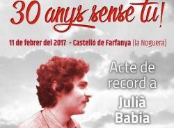 Homenatge al militant independentista Julià Babia a Castelló de Farfanya