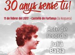 Homenatge al militant independentista Julià Babia a Castelló de Farfanya