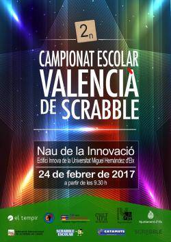 II Campionat escolar valencià de Scrabble el dia 24 de febrer  a Elx