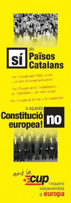 Cartell de la CUP de la campanya per a les eleccions europees (UE) de 2004